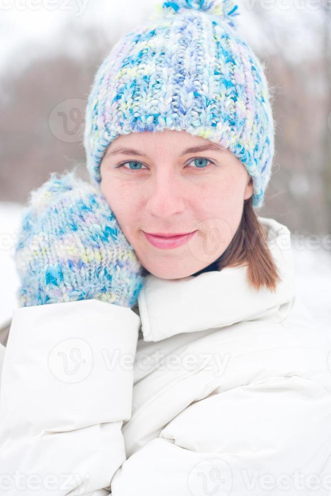 Woman winter portrait photo