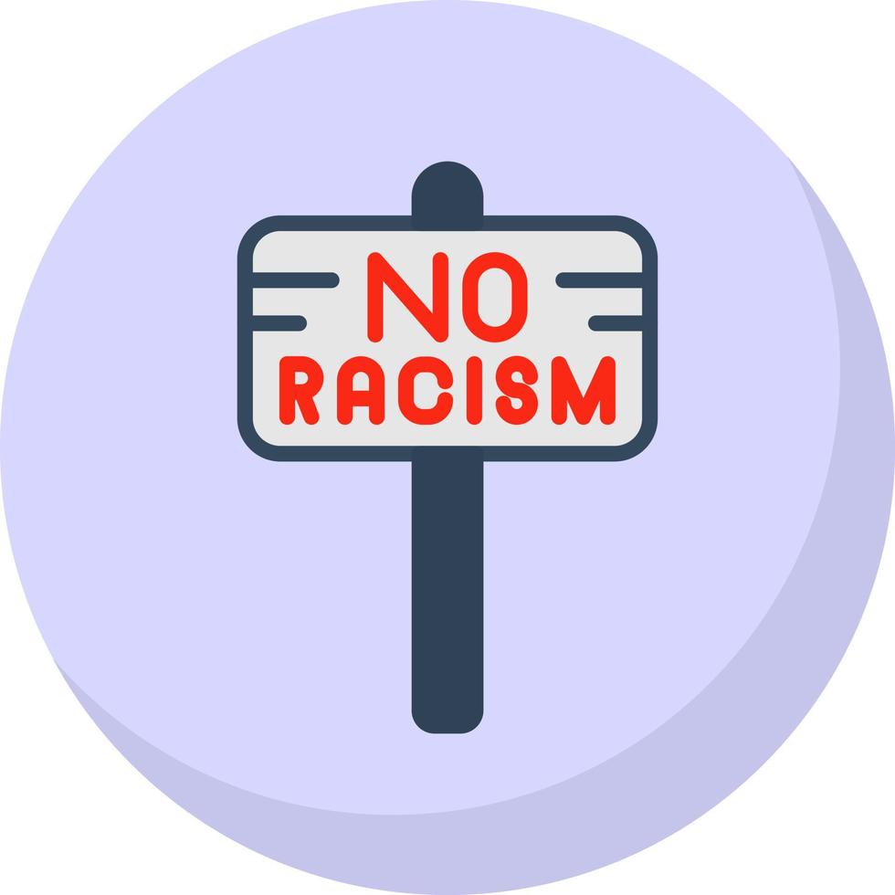 sin diseño de icono de vector de racismo