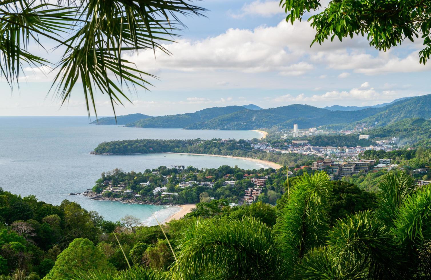 View point of Karon Beach, Kata Beach and Kata Noi in Phuket, Thailand, photo