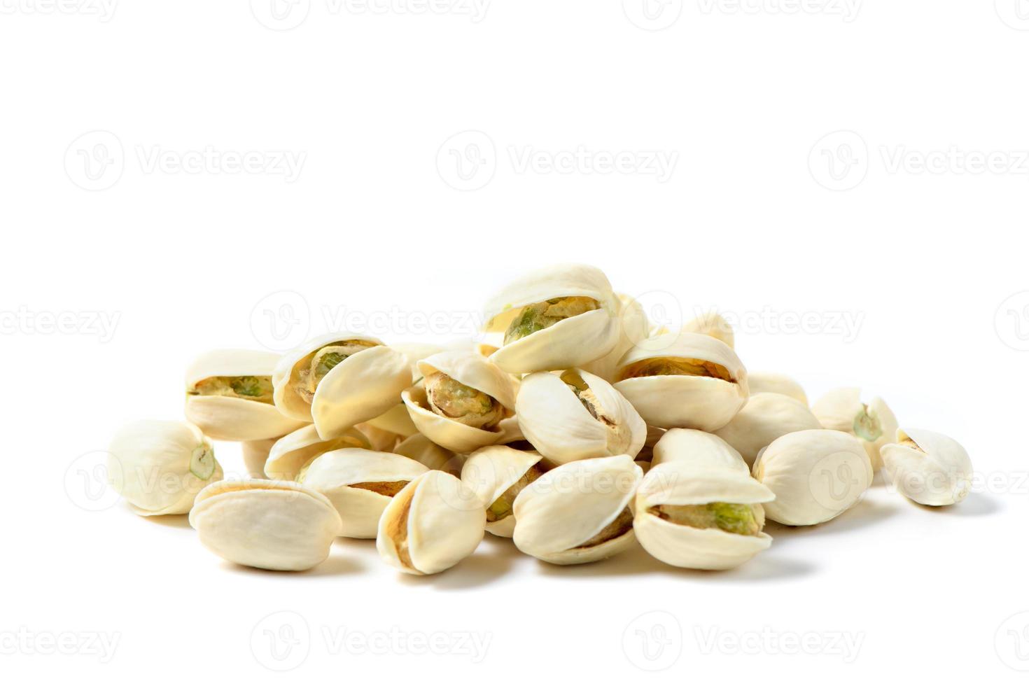 pistachios nuts isolated on white background. photo