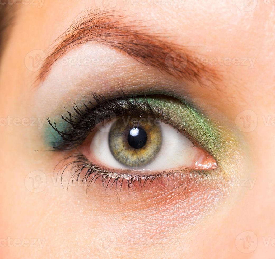 Woman's green eye photo