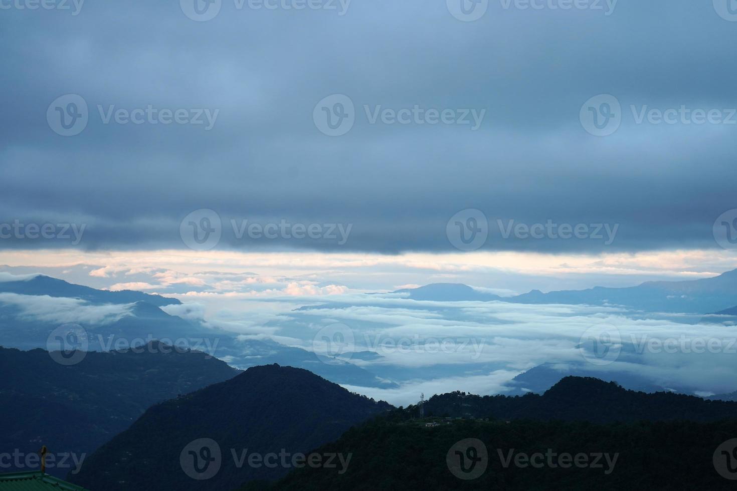 Himalaya Mountain Range from Sikkim in Evening photo