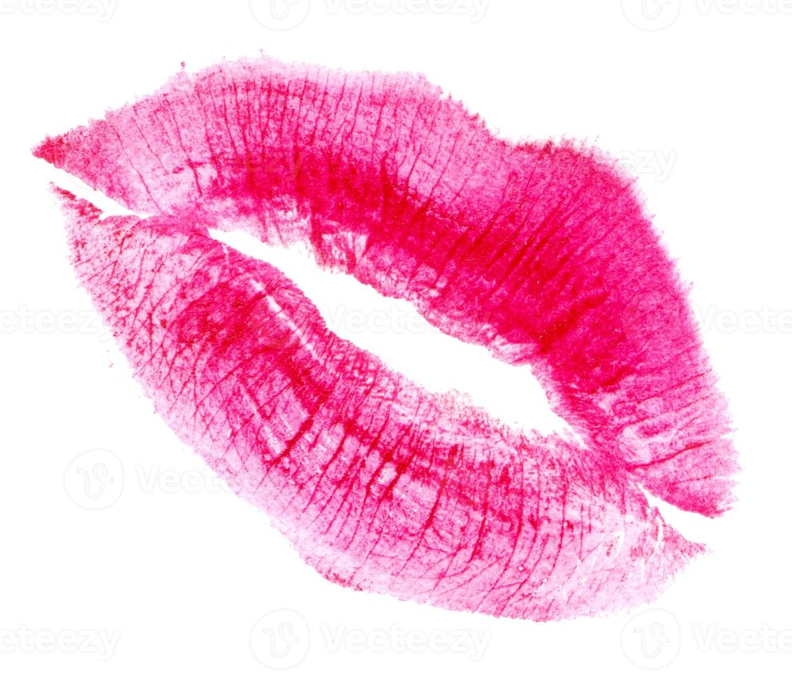 Woman's kiss stamp photo