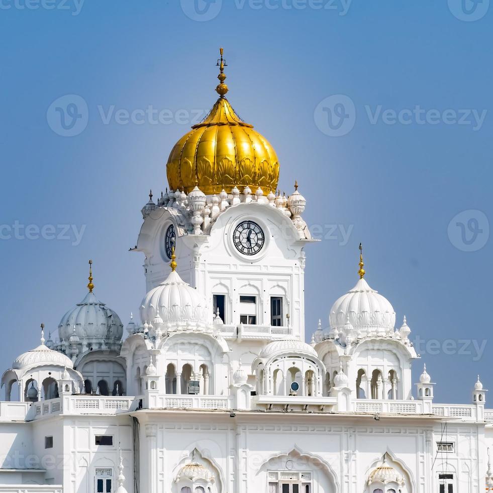 View of details of architecture inside Golden Temple - Harmandir Sahib in Amritsar, Punjab, India, Famous indian sikh landmark, Golden Temple, the main sanctuary of Sikhs in Amritsar, India photo