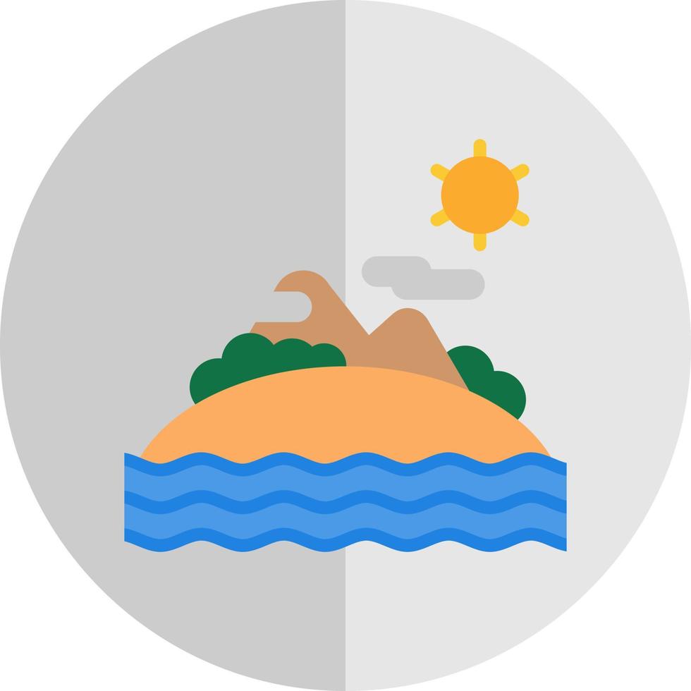 Island Vector Icon Design