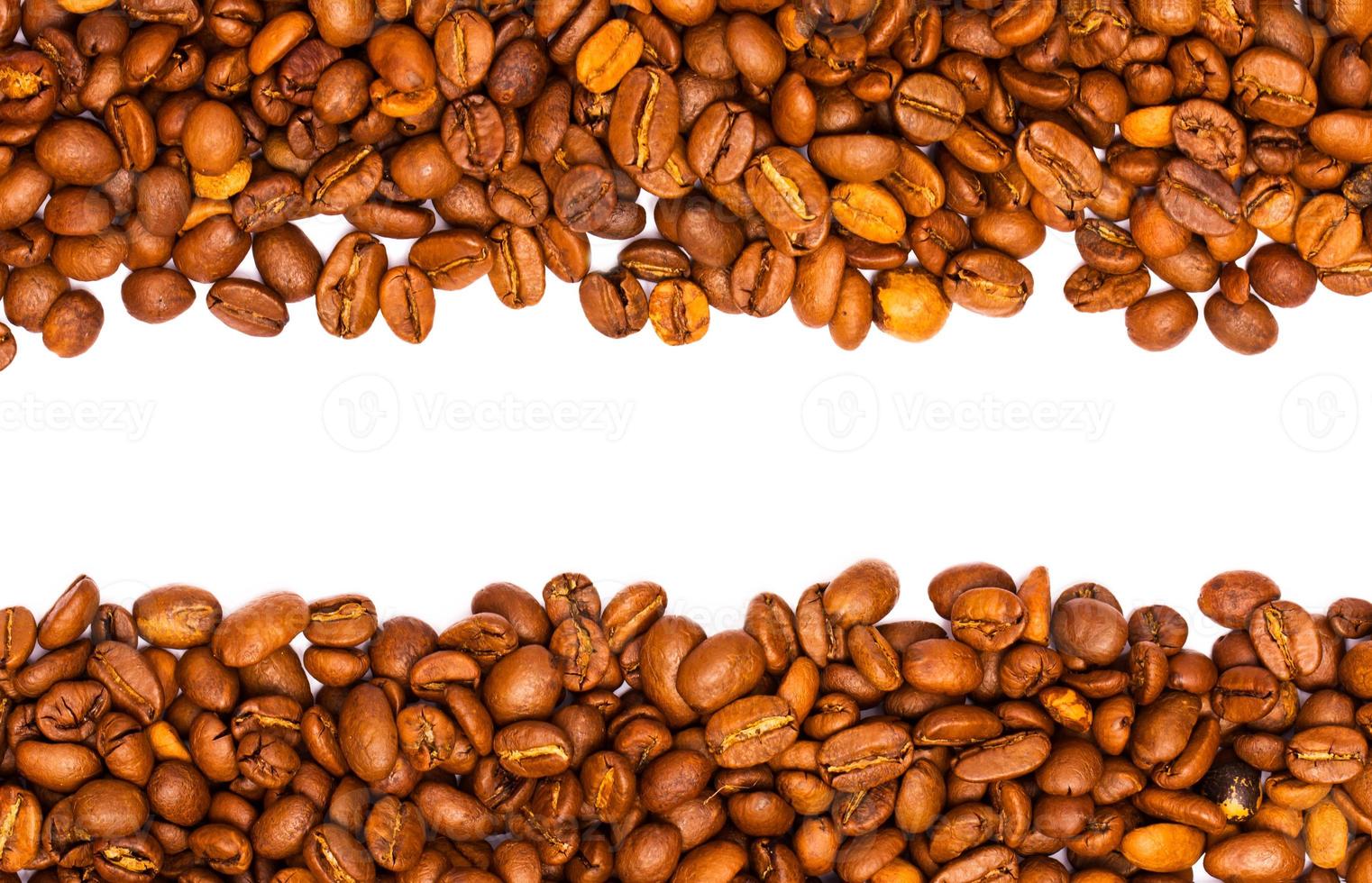Coffee beans on white background photo