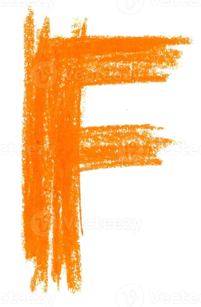 Alphabet pastel on white photo