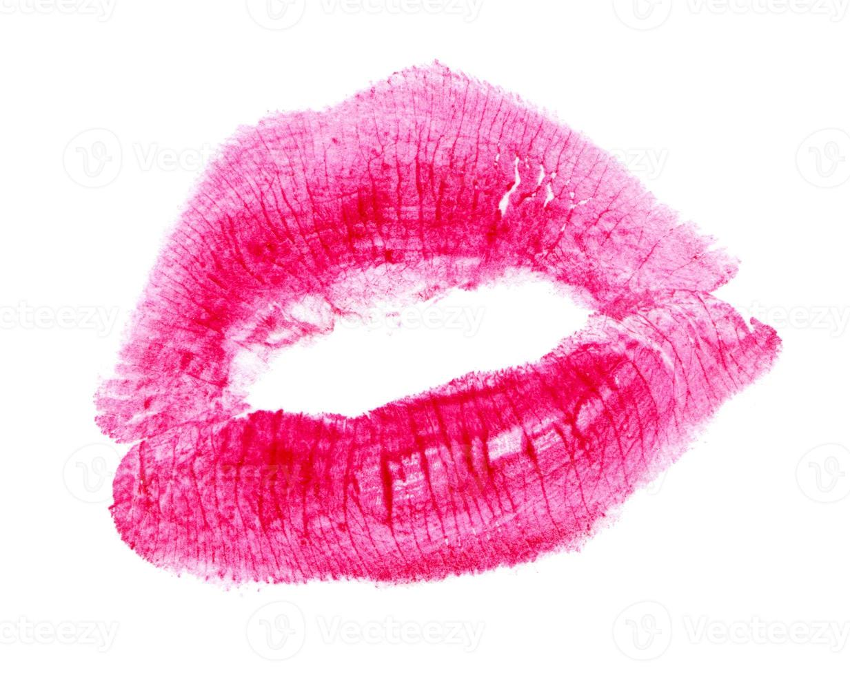 Woman's kiss stamp photo