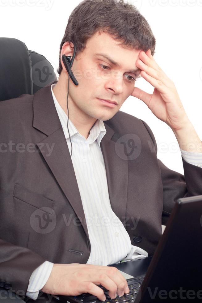 Businessman with headset photo