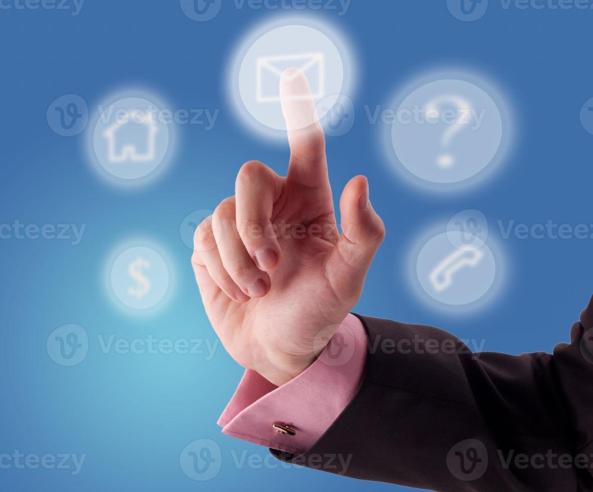 Touch screen button concept 21152227 Stock Photo at Vecteezy