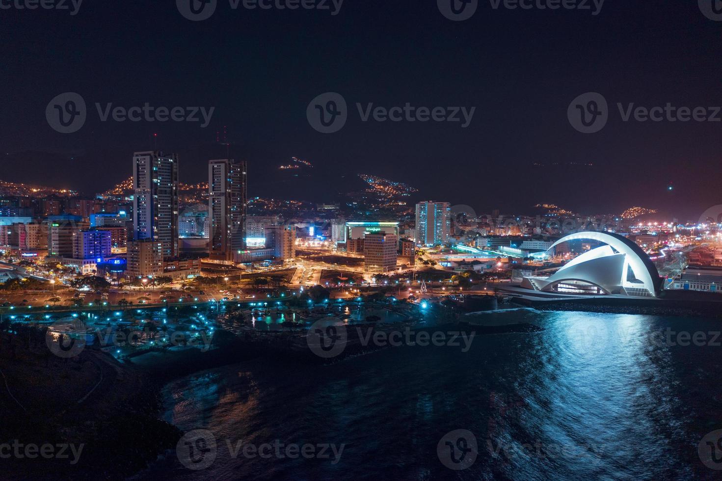 Sydney cityscape view at night photo