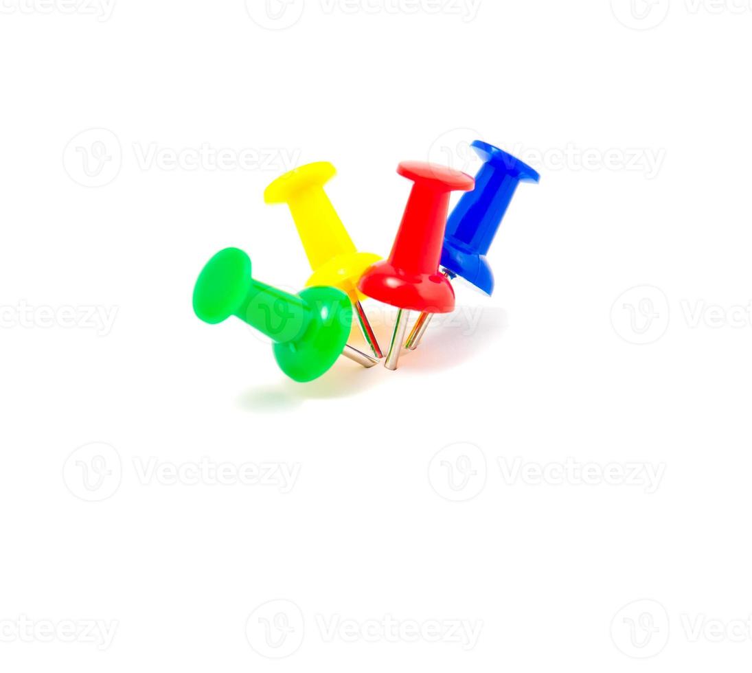 Colorful push pins photo