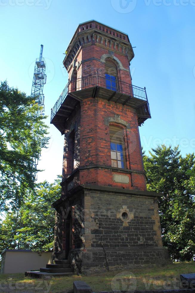 Tower at top of Kottmar mountain in Germany photo