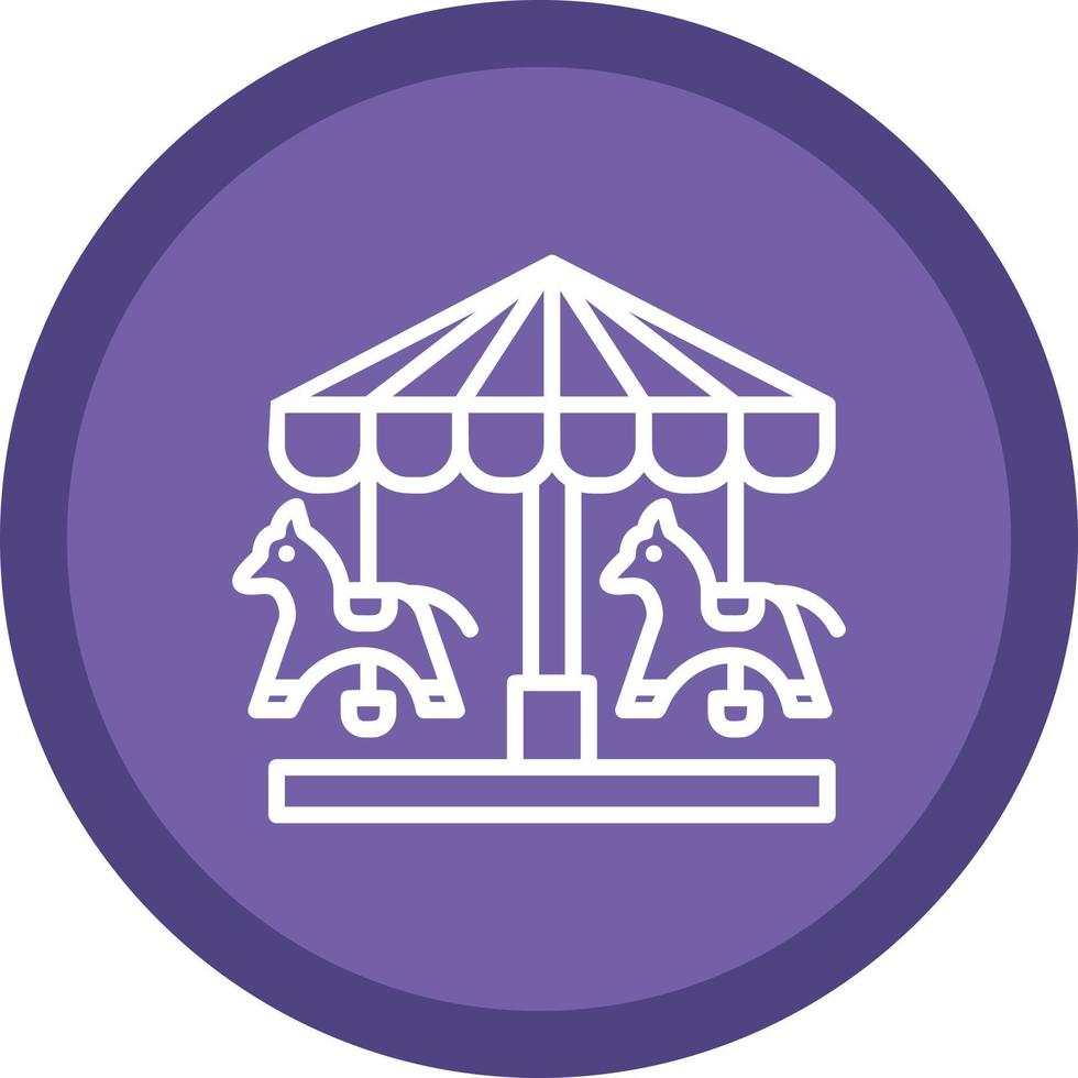 Merry Go Round Vector Icon Design