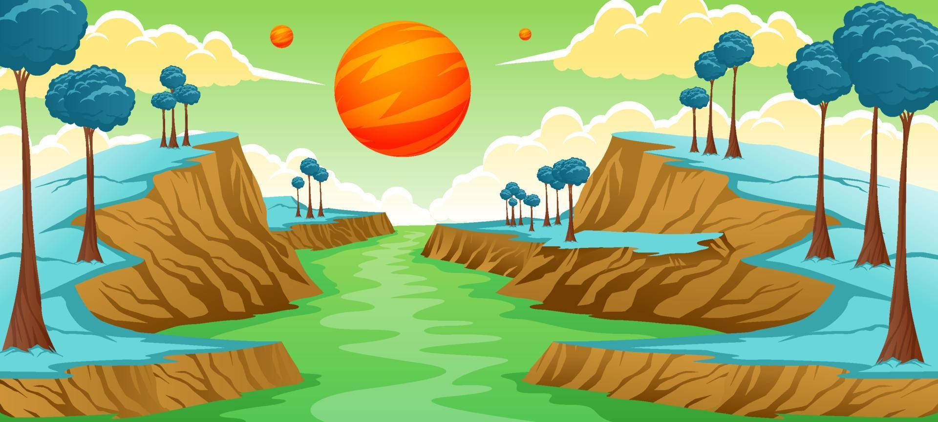 antecedentes paisaje de planeta vector