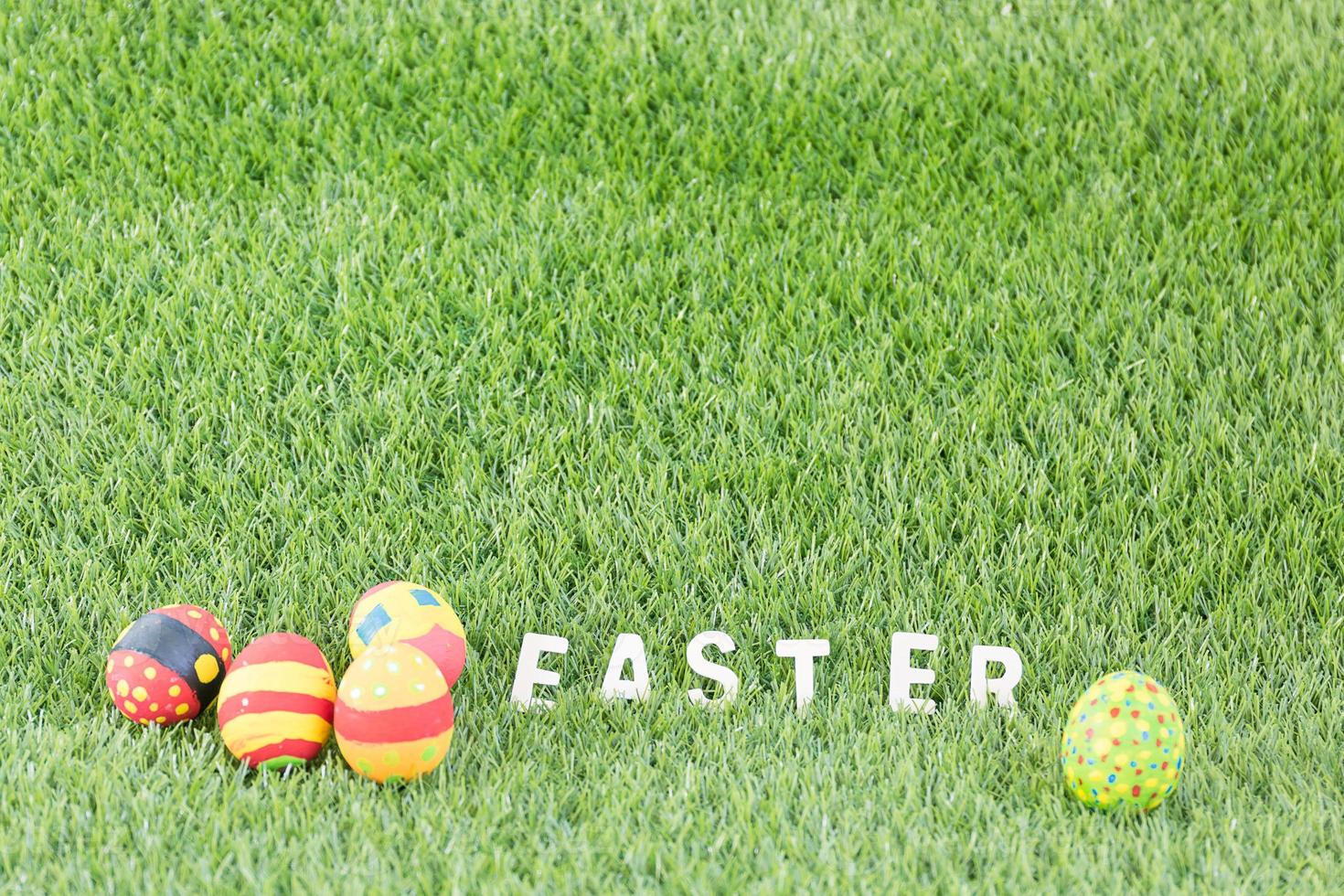 Easter eggs with text photo