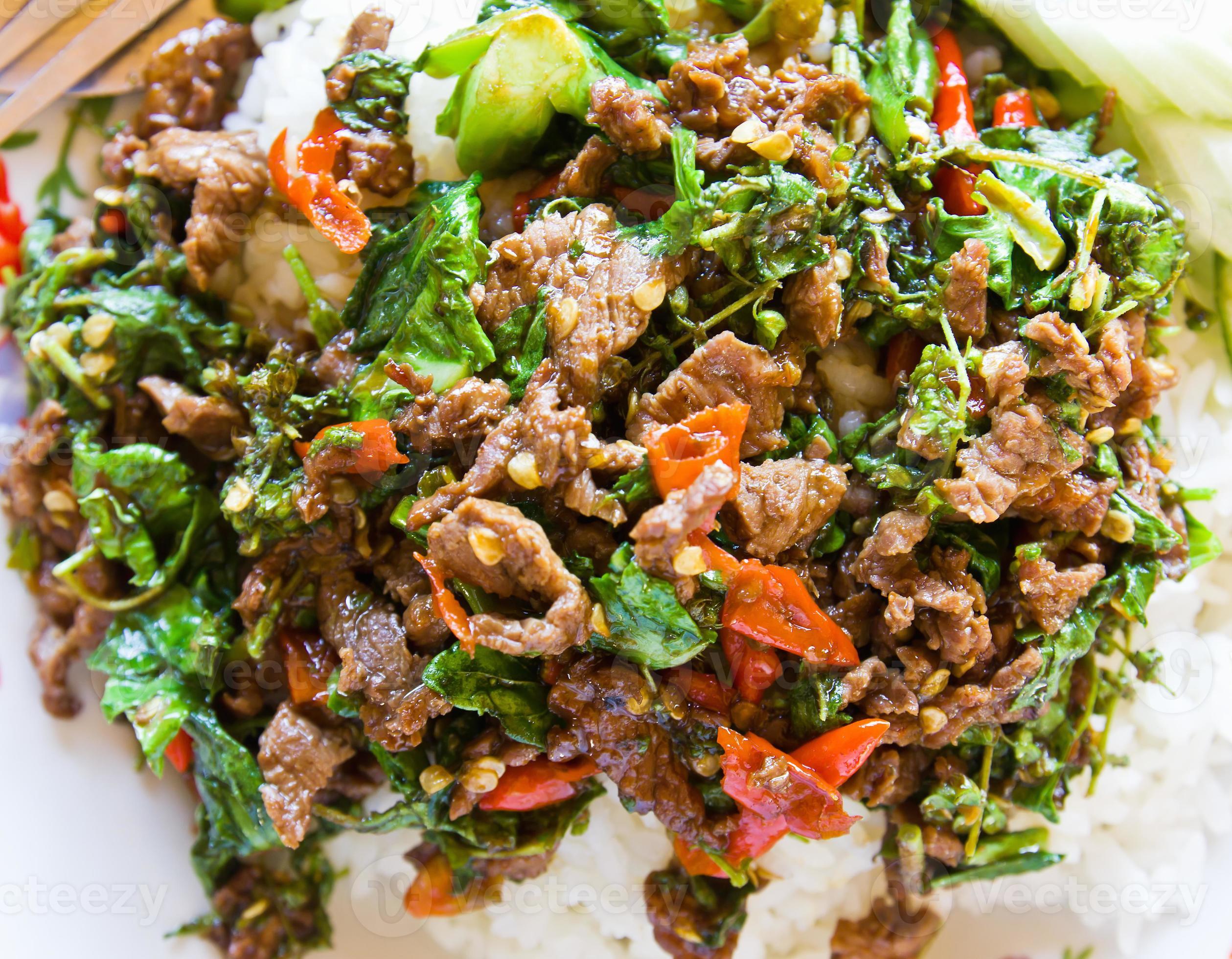 Asian beef stir-fry 21154240 Stock Photo at Vecteezy