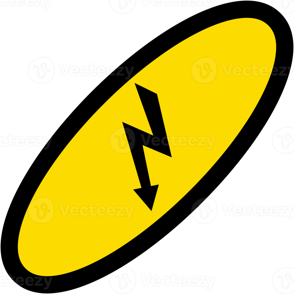 klistermärke varning fara elektrisk blixt- logotyp symbol ikon png