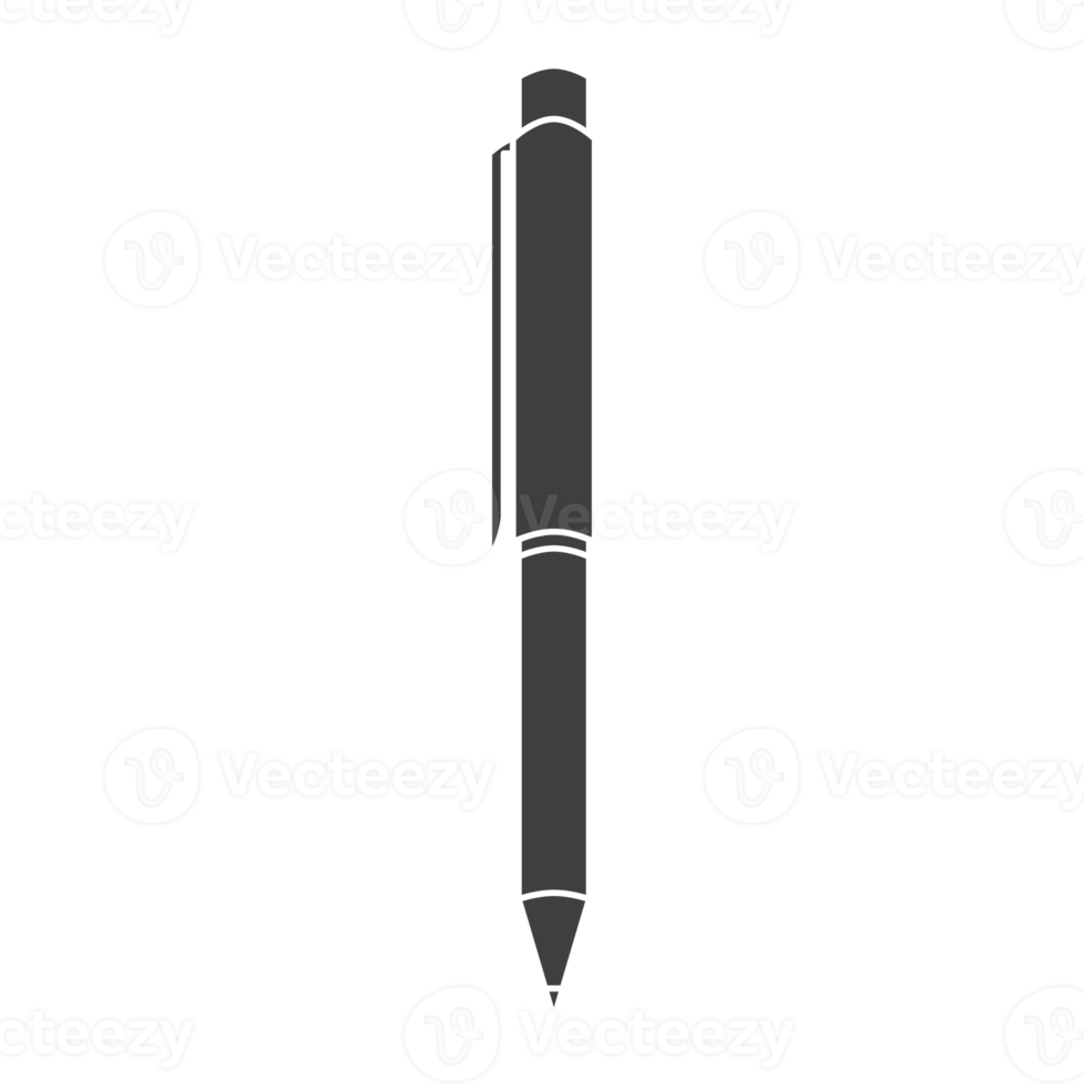 bolígrafo estacionario colección herramientas negro tema png