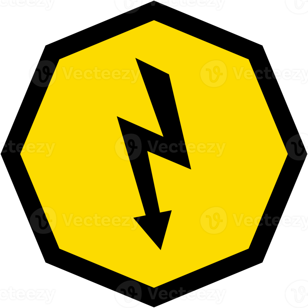 Aufkleber Warnung Achtung elektrisch Blitz Logo Symbol Symbol png