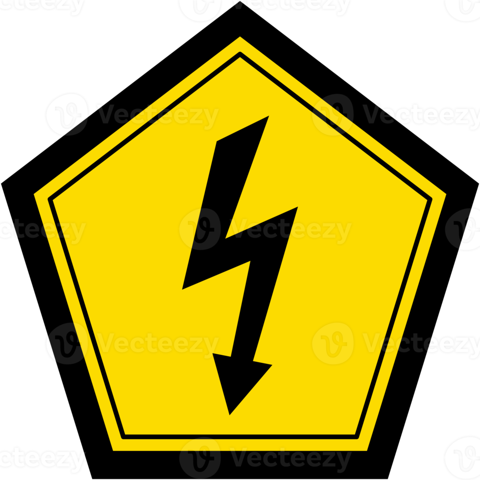 pegatina advertencia peligro eléctrico relámpago logo símbolo icono png