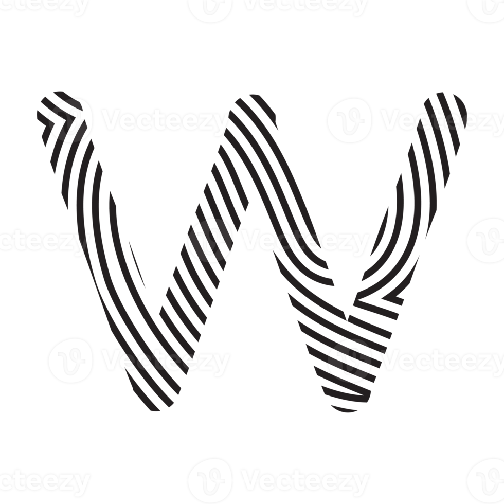 Zebra Font Aesthetic Handwritten Word Alphabet Fingerprint Line png