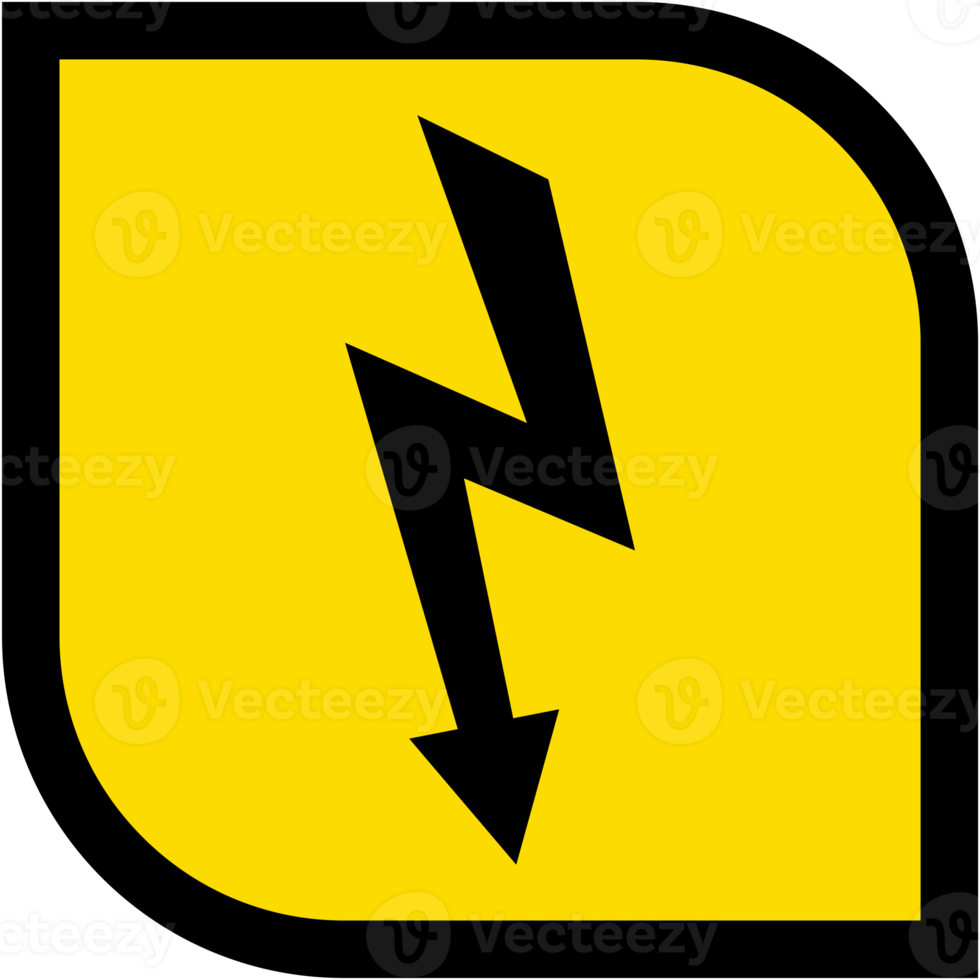 Aufkleber Warnung Achtung elektrisch Blitz Logo Symbol Symbol png