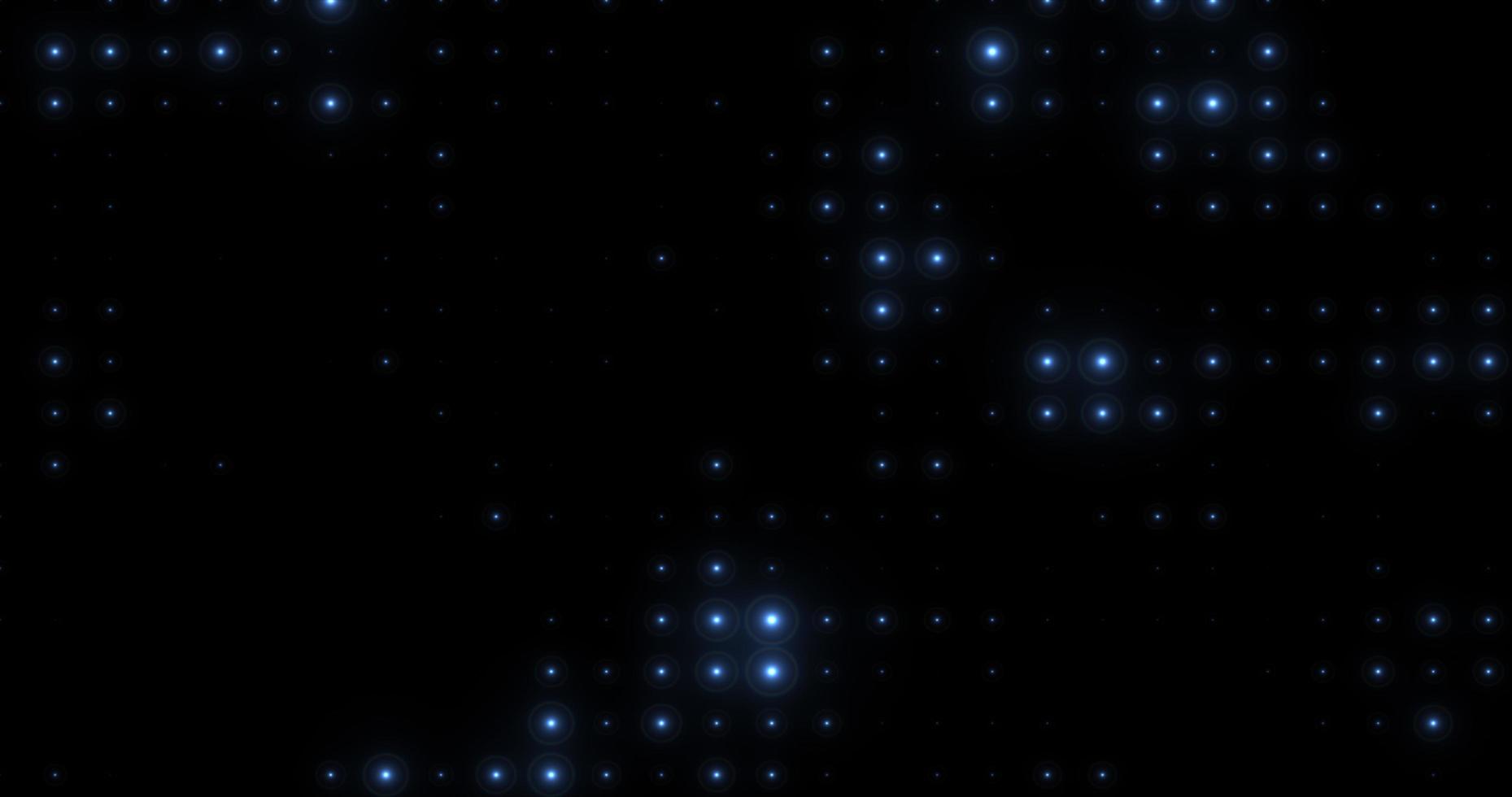 Abstract glowing blue bright light bulbs disco wall abstract background photo