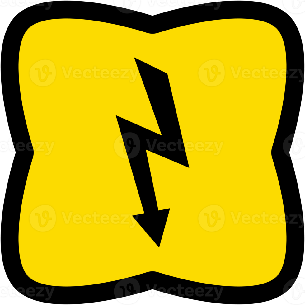 Sticker Warning Danger Electrical Lightning Logo Symbol Icon png