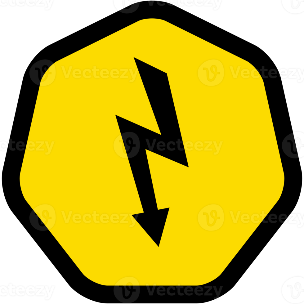 Aufkleber Warnung Achtung elektrisch Blitz Logo Symbol Symbol png