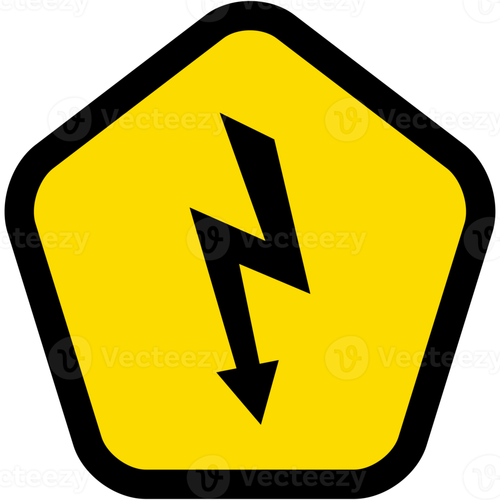 Aufkleber Warnung Achtung elektrisch Blitz Logo Symbol Symbol png