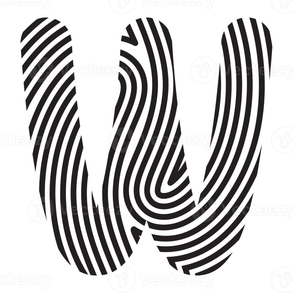 Handwritten Letter W Aesthetic Word Alphabet Fingerprint Cute Abstract png