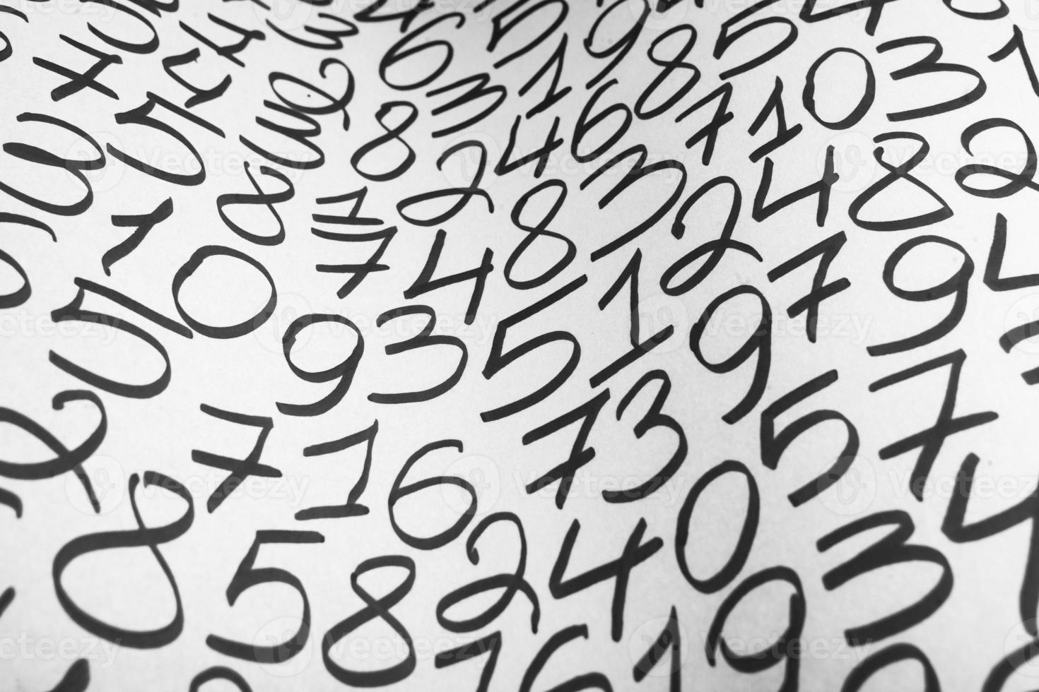 Numbers texture abstraction. Global economy crisis concept. Finance data or education concept. photo