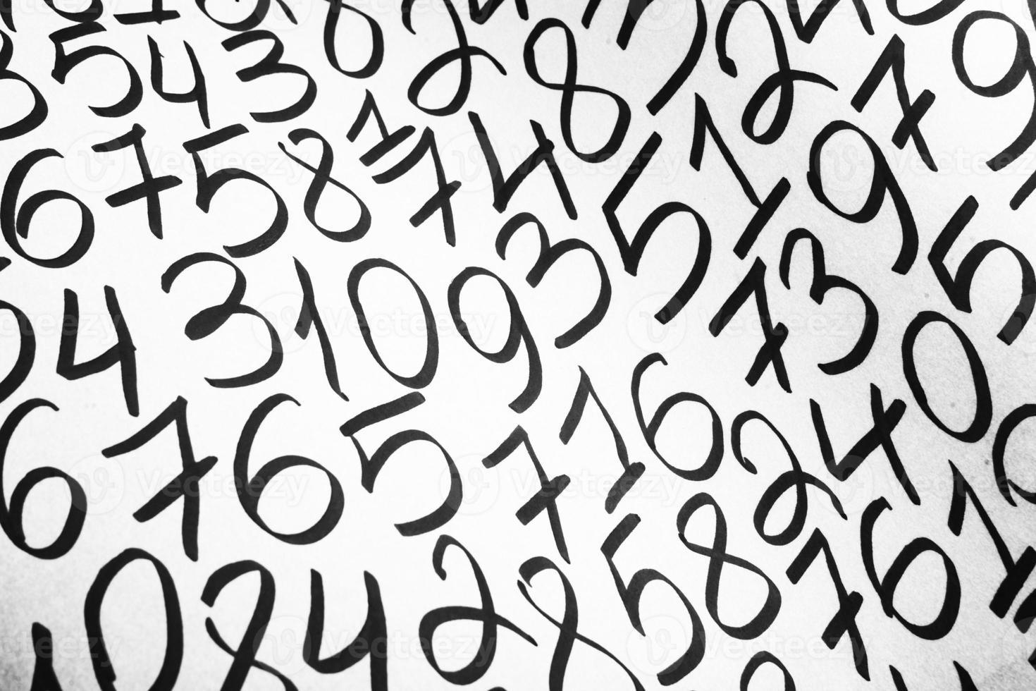 Numbers texture abstraction. Global economy crisis concept. Finance data or education concept. photo