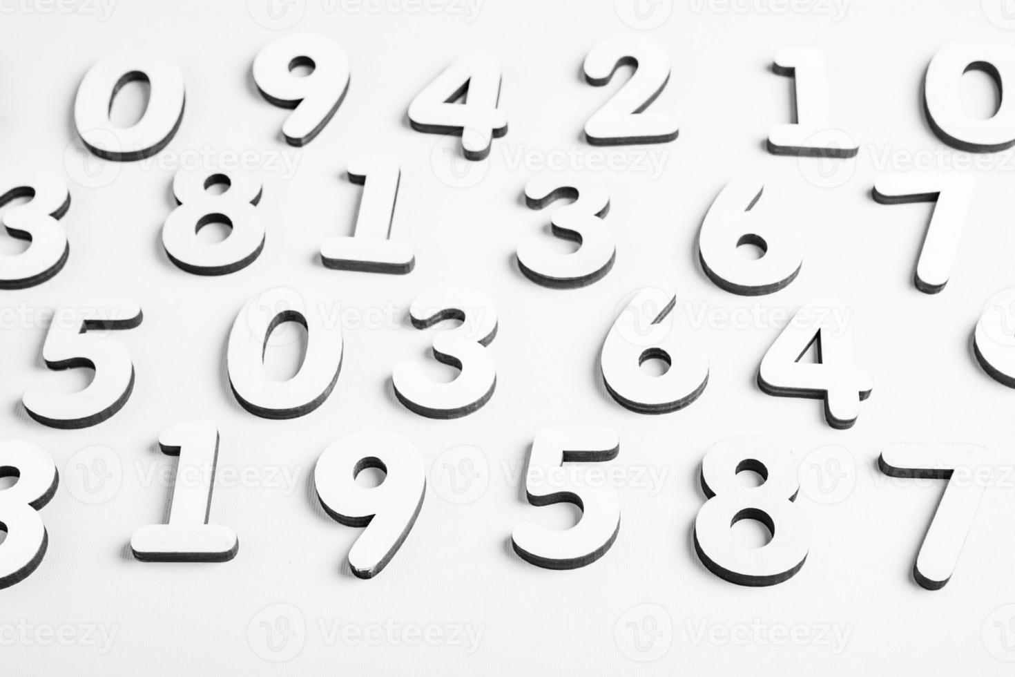 Background of numbers. from zero to nine. Finance data concept. Mathematic. Seamless pattern with numbers. financial crisis concept. Business success. photo