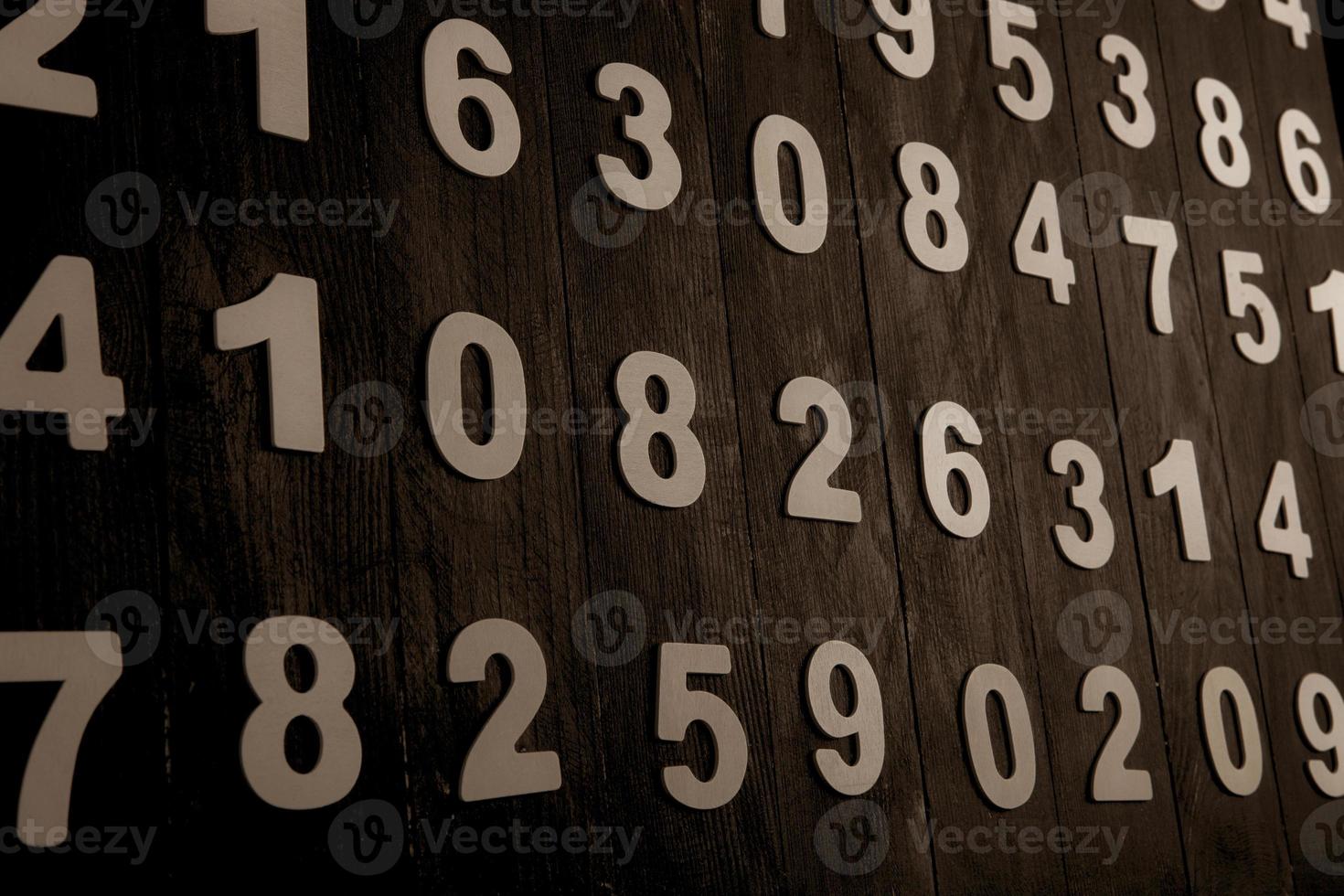 Background of numbers. from zero to nine. Finance data concept. Mathematic. Seamless pattern with numbers. financial crisis concept. Business success. photo