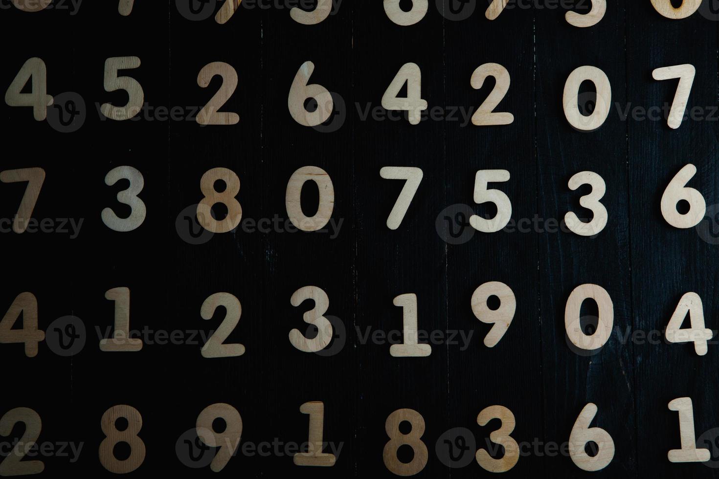 Background of numbers. from zero to nine. Finance data concept. Mathematic. Seamless pattern with numbers. financial crisis concept. Business success. photo