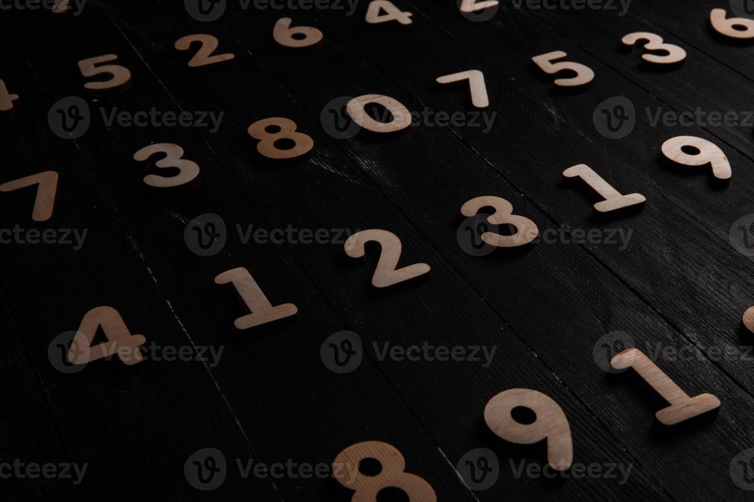 Background of numbers. from zero to nine. Finance data concept. Mathematic. Seamless pattern with numbers. financial crisis concept. Business success. photo