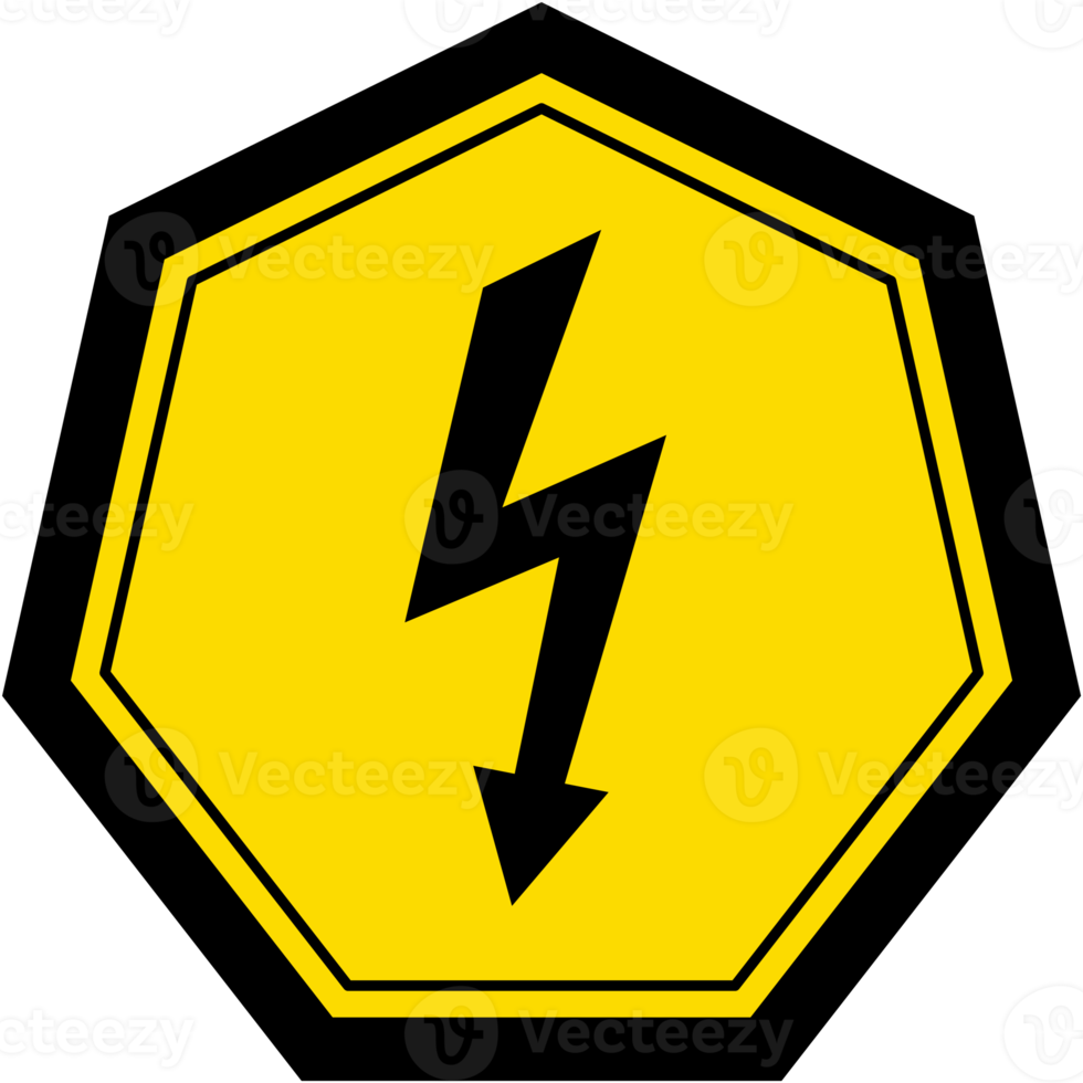Sticker Warning Danger Electrical Lightning Logo Symbol Icon png