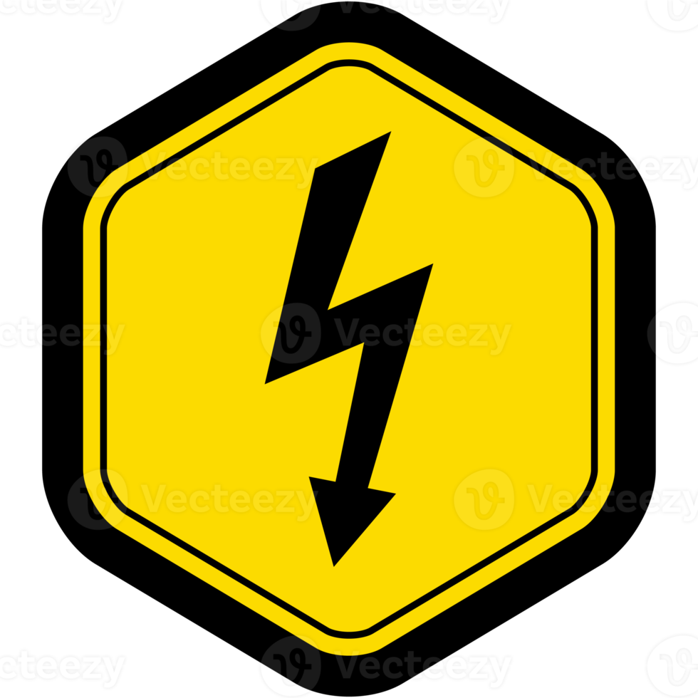 pegatina advertencia peligro eléctrico relámpago logo símbolo icono png