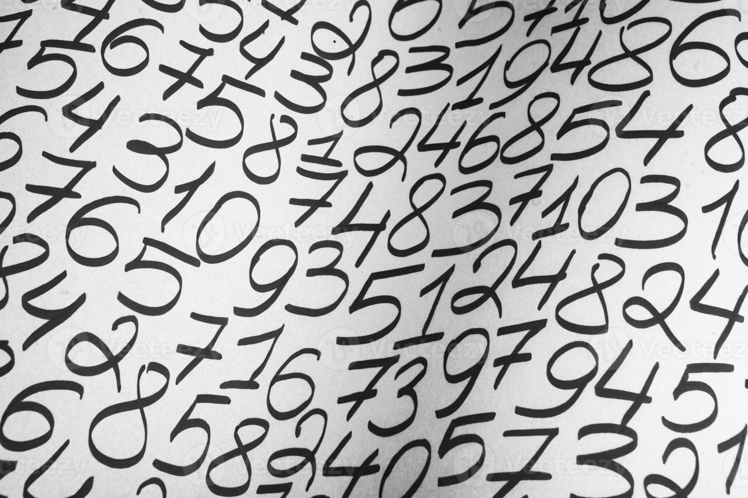 Numbers texture abstraction. Global economy crisis concept. Finance data or education concept. photo