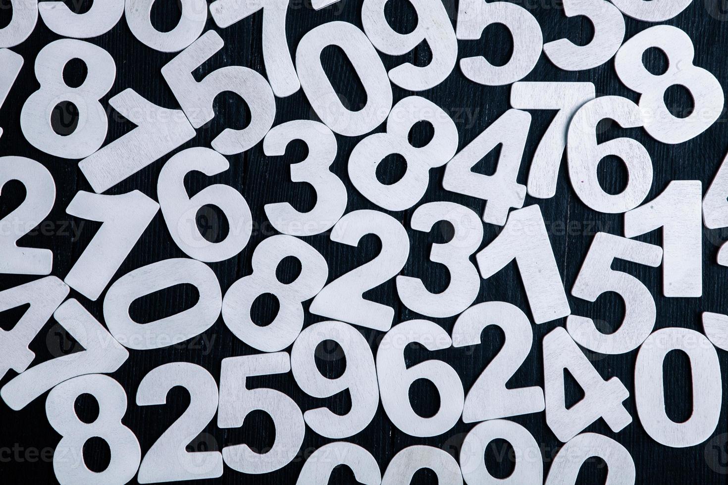 Background of numbers. from zero to nine. Finance data concept. Mathematic. Seamless pattern with numbers. financial crisis concept. Business success. photo