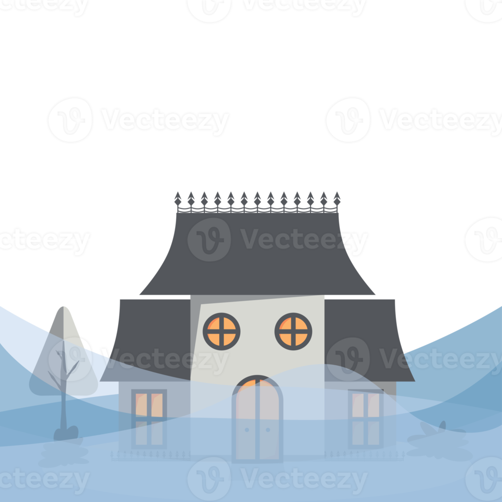 casa casa em a inundar desastre ameaça emergência evacuação png