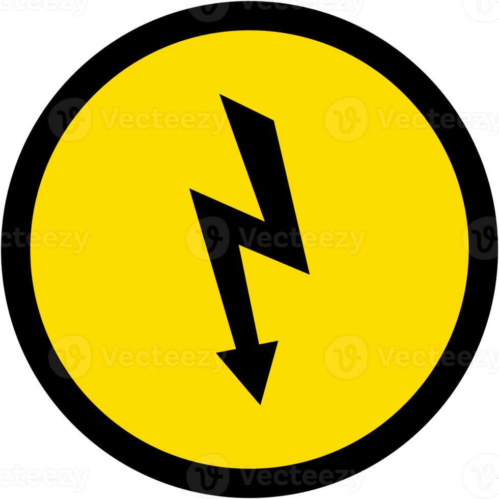 Aufkleber Warnung Achtung elektrisch Blitz Logo Symbol Symbol png