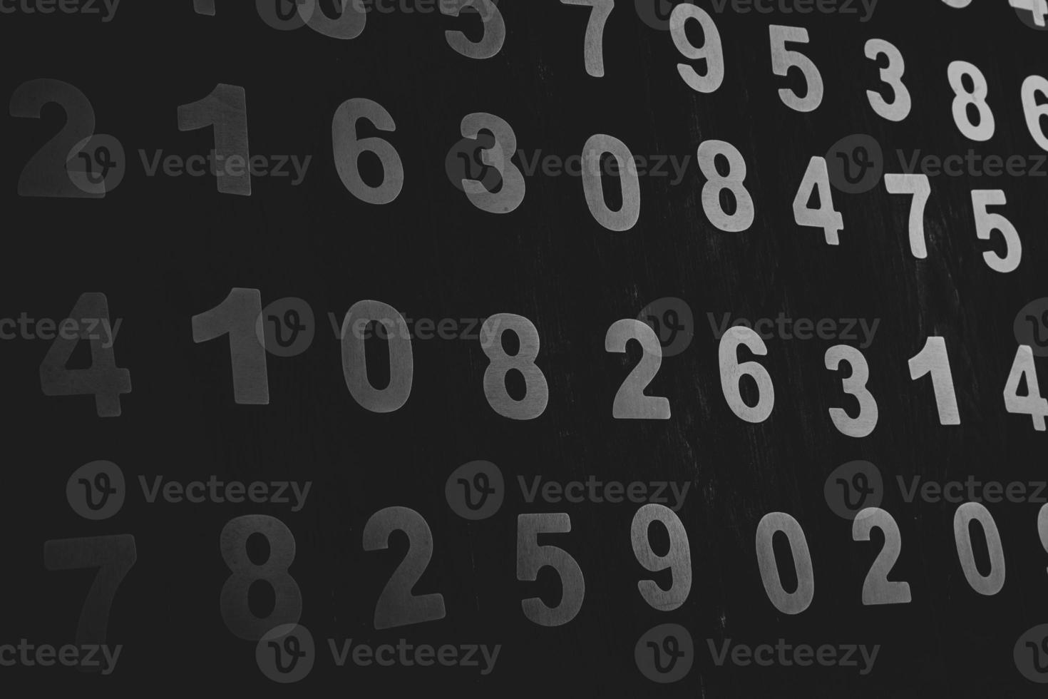 Background of numbers. from zero to nine. Finance data concept. Mathematic. Seamless pattern with numbers. financial crisis concept. Business success. photo