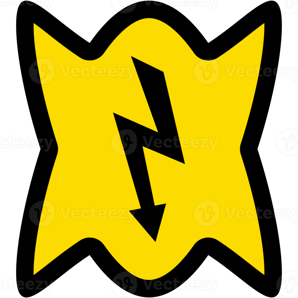 Sticker Warning Danger Electrical Lightning Logo Symbol Icon png