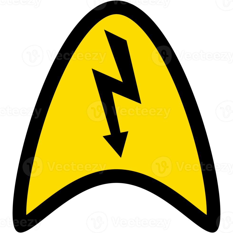 autocollant avertissement danger électrique foudre logo symbole icône png