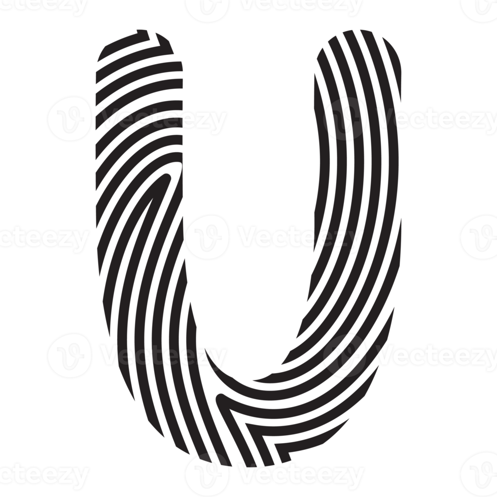 handgeschrieben Brief u ästhetisch Wort Alphabet Fingerabdruck süß abstrakt png