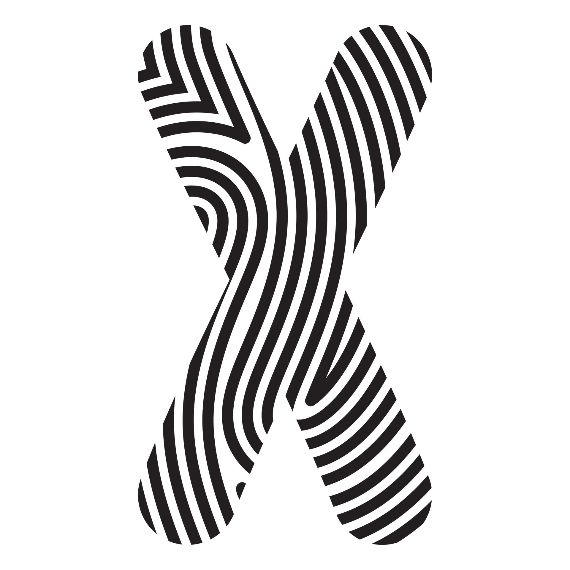 Handwritten Letter X Aesthetic Word Alphabet Fingerprint Cute Abstract