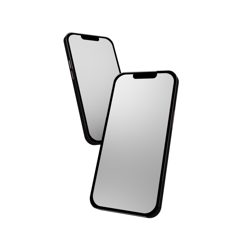 two phone mockup no background png